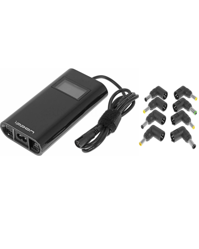 Блок питания Ippon D90U автоматический 90W 15V-19.5V 8-connectors 4.5A 1xUSB 2.1A, LCD индикатор (654527). Блок питания. Ippon в Майкопе