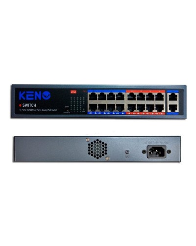 KN-SW1602POE+. Коммутатор с питанием по PoE. KENO в Майкопе