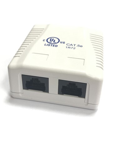 RJ-45-2 (8P8C) CAT5e, 2 выхода (LISTED) компьютерная розетка: Розетка компьютерная 2 выхода в Майкопе