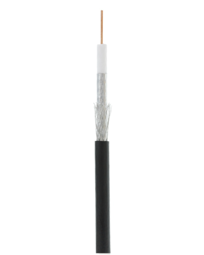 RG-6 CCS, Out, PE (UEC-C2-32123B-BK-3). Кабель коаксиальный омедненный. NETLAN в Майкопе