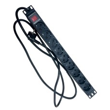 NTSS-PDU-DA2036 гор.размещ. 9xSchuko базовые 16A Schuko 2м. Блок розеток 19. NTSS