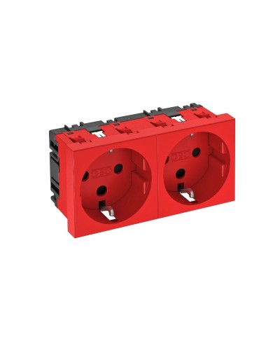 STD-D0 SRO2, (6120028). Розетка 0° двойная 2х2К+З, со шторками, 16А 250В красная. OBO Bettermann в Майкопе