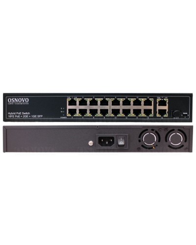 SW-61621(300W). Коммутатор 16-портовый Fast Ethernet с PoE. OSNOVO в Майкопе