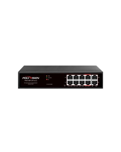 PND-08P-2M v.2. Коммутатор 10-портовый с функцией PoE. Polyvision в Майкопе