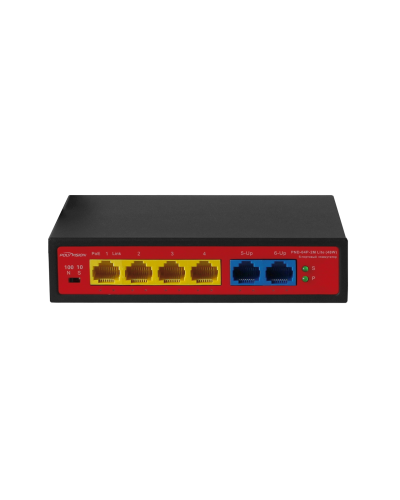PND-04P-2M Lite (48W). Коммутатор неуправляемый 6-портовый с функцией PoE. Polyvision в Майкопе