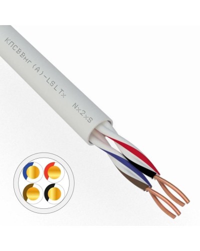 КПСВВнг(А)-LSLTx 2х2х0,75 REXANT (01-4876). Кабель для систем передачи данных пониженной пожароопасности c низким дымо- и газовыделением, с низкой токсичностью продуктов горения. Rexant в Майкопе