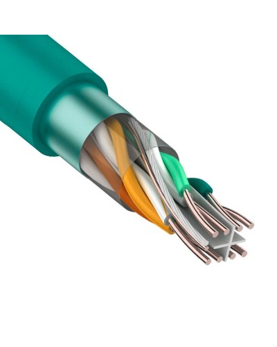 F/UTP, CAT 6, нг(А)-LSLTx, 4х2х0,575мм, 23AWG, INDOOR, SOLID, зеленый, 305м REXANT (01-0171). Кабель «витая пара» (LAN) для структурированных систем связи. Rexant в Майкопе