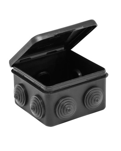 Коробка TYCO ОП 80х80х50мм откидная крышка УХЛ1 IP54 черный (67040МЧ). Коробка распределительная. RuVinil в Майкопе