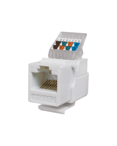 Модуль-вставка Keystone Кат5е, без.инстр.зад, белый UTP (10-0312): Вставка Keystone Jack RJ-45 в Майкопе