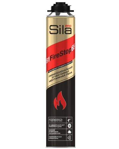 Пена огнестойкая Sila Pro B1 Firestop 65, 850 мл: Пена монтажная профессиональная в Майкопе