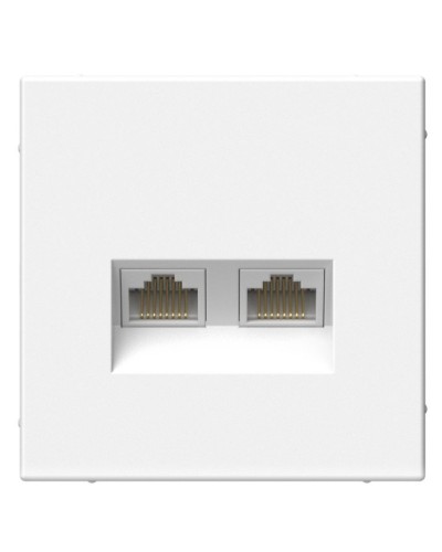 ArtGallery розетка двойная RJ45, кат. 6Е, скрытой установки, механизм, белый (GAL000188). Розетка компьютерная. Systeme Electric в Майкопе