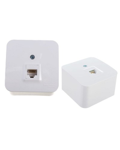 BLANCA розетка RJ45 1-местная, кат. 5Е, открытой установки, белый (BLNIA045001). Розетка компьютерная с изолированной пластиной. Systeme Electric в Майкопе