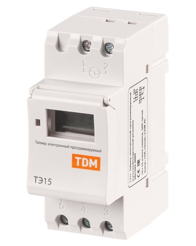 ТЭ15-1мин/7дн-16on/off-16А-DIN TDM (SQ1503-0005). Таймер электронный. TDM ЕLECTRIC в Майкопе