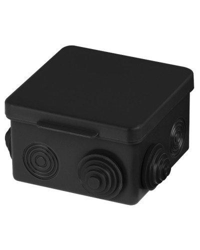 Распаячная коробка ОП 80х80х50мм, крышка, IP54, 7вх., черная TDM (SQ1401-0912). Распаячная коробка ОП. TDM ЕLECTRIC в Майкопе