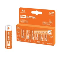 LR6 AA Alkaline 1,5V PAK-8 TDM (SQ1702-0009). Элемент питания. TDM ЕLECTRIC