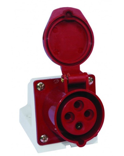 Розетка 124 стационарная 3Р+РЕ 32А 380В IP44 (SQ0602-0005). Розетка. TDM ЕLECTRIC в Майкопе