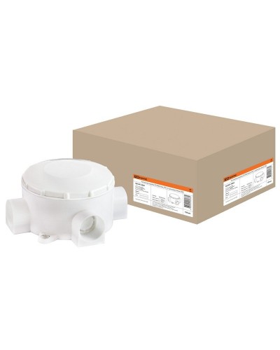 Распаячная коробка ОП D80х35мм, IP42, 3-х рожковая, белая TDM (SQ1401-4004). Распаячная коробка ОП. TDM ЕLECTRIC в Майкопе