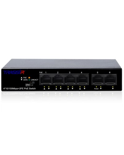 TR-NS1106-60-4POE. Коммутатор с PoE. Trassir в Майкопе