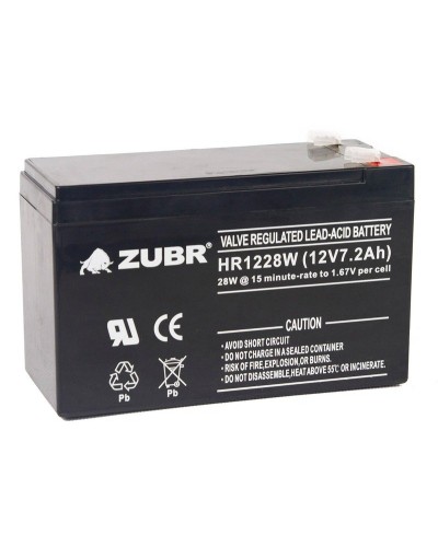 ZUBR HR 1228W (12V, 7,2Ah). Аккумулятор герметичный свинцово-кислотный. ZUBR в Майкопе