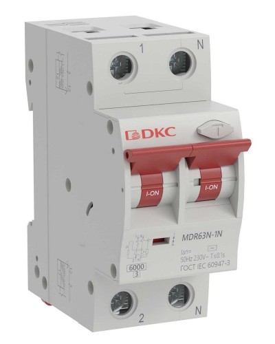 YON max MDR, 1P+N, 30mA, 25A, 6kA, А (MDR63N-1N2C25-A). Автоматический выключатель дифференциального тока. ДКС в Майкопе