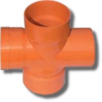 Крестообразное соединение для двустенных труб, 90°, D160мм (022160). Крестообразное соединение для двустенных труб. ДКС