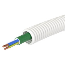 Труба ПЛЛ D20 + ППГнг(А)-HF 3х2,5 (ГОСТ+) (8S82050HF). Гофрошланг с кабелем. ДКС