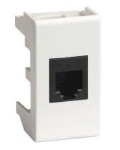 Розетка RJ-45 Viva 1 модуль белая (45048): Розетка компьютерная экранированная с одним разъёмом в Майкопе
