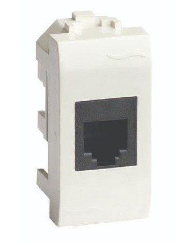 Розетка RJ-45 Brava 1 модуль слоновая кость (75457S): Розетка компьютерная с одним разъёмом в Майкопе