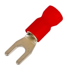 Наконечник вилочный НВИ 0,25-1,5 М6 (D6,4мм) (100 шт) (2A16P-EE-PVC). Наконечник вилочный с изолированным фланцем ПВХ. ДКС