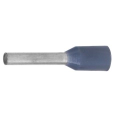 Наконечник-гильза НШВИ 0.75-06, серый (100 шт) (IF0.75-06GR). Наконечник-гильза с изолированным фланцем. ДКС