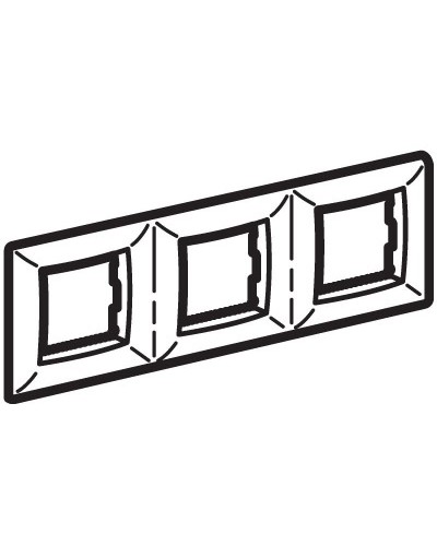 Рамка на 2+2+2 модуля (трехместная), белая (75013W): Рамка трехместная, Brava в Майкопе