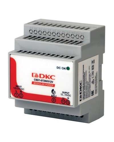 Источник питания однофазный, 72Вт, 3А, 24В (XCSD1072W024VAA). Источник питания  MODULAR POWER однофазный. ДКС в Майкопе