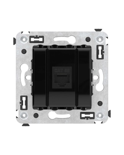 Розетка RJ-45 в стену, кат.5E, Avanti, одинарная, черный квадрат (4402663). Розетка компьютерная. ДКС в Майкопе