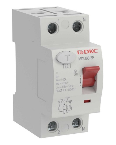 YON MAX MDL100 ВДТ, 2P, 30mA, 63A, АС (MDL100-2P2-63-AC). Автоматический выключатель дифференциальный (УЗО). ДКС в Майкопе