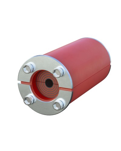 Проходка круглая, нержавеющая, D75х70 мм с проемом 40х40 мм (DXF3122): Проходка круглая, нержавеющая, с проёмом в Майкопе