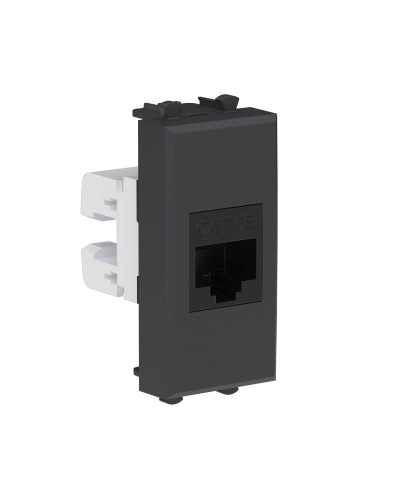 Розетка RJ-45, кат.5E, Avanti, 1 модуль, черный матовый (4412661): Розетка компьютерная модульная в Майкопе