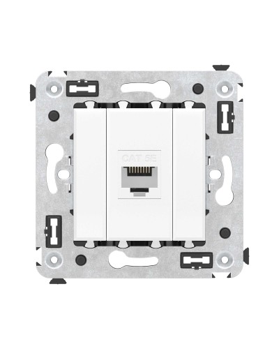 Розетка RJ-45 в стену, кат.5E, Avanti, одинарная, белое облако (4400663). Розетка компьютерная. ДКС в Майкопе