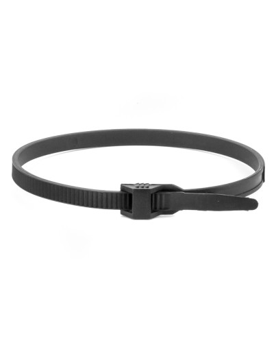 Хомут 9х300 P6.6 черный (100шт) (26502SR). Хомут с плоским замком. ДКС в Майкопе