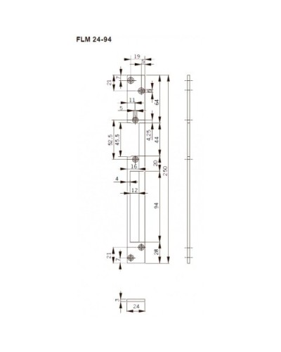 FLH24-94. Запорная планка длинная. dormakaba в Майкопе