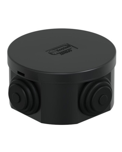 Коробка JBR065 D=65х35, 4 вых., IP44, черная (44004BL-1). Коробка монтажная. Экопласт в Майкопе