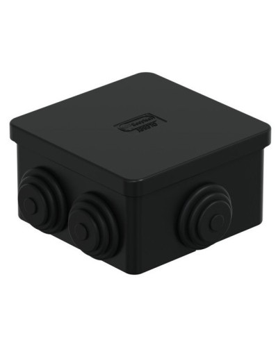 Коробка JBS070 70х70х40, 6 вых., IP44, черная (44056BL-1). Коробка монтажная. Экопласт в Майкопе