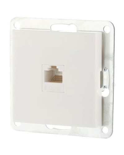 Розетка RJ-45 кат.5е с накладкой, белый LK80 (846104-1). Розетка компьютерная. Экопласт в Майкопе