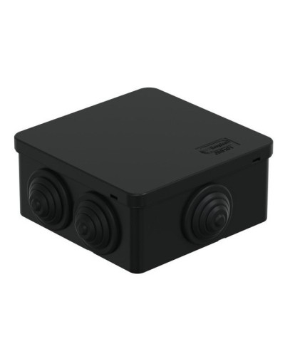 Коробка JBS101 100х100х55, 6 вых., IP55, черная (44037BL-1). Коробка монтажная. Экопласт в Майкопе
