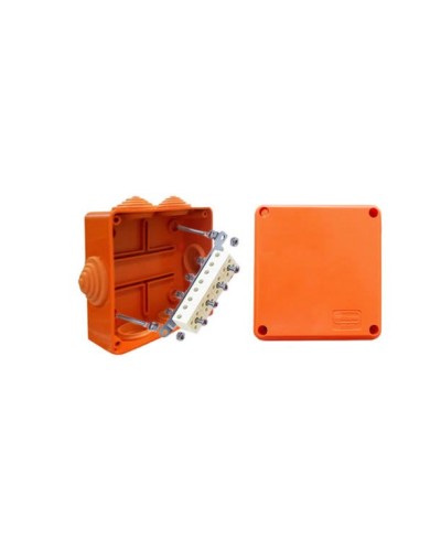 Коробка JBS100 100х100х55, 6 вых., 5P (0,15…4мм²) (43227HF). Коробка монтажная, огнестойкая, без галогена. Экопласт в Майкопе