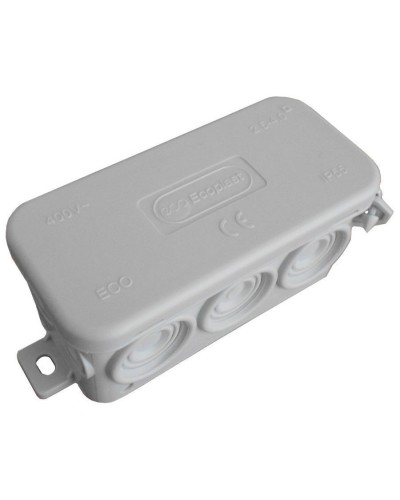 Коробка JBL090 90х42х40, 10вых., 4P (0,15…2,5мм²) серая (43154HF-GR). Коробка монтажная, огнестойкая, без галогена. Экопласт в Майкопе