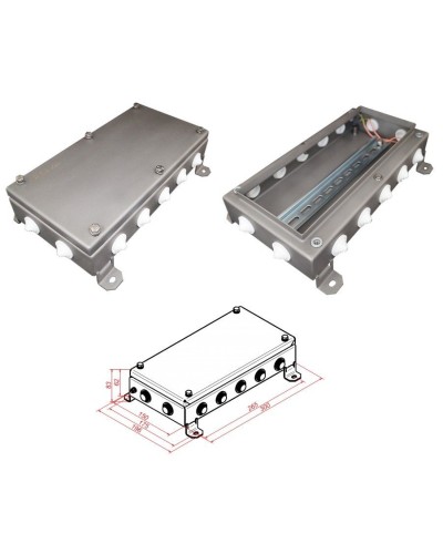 КМ IP55-1530, 14 вводов, нержавейка. Коробка монтажная электротехническая. Гефест в Майкопе