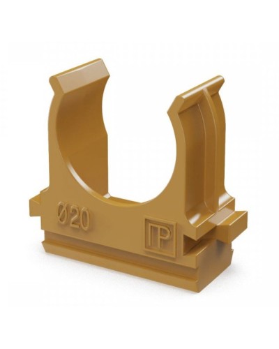 Крепёж-клипса для труб АБС-пластик бук D20 (100 шт) (PR13.0046). Крепление для труб ПВХ. Промрукав в Майкопе