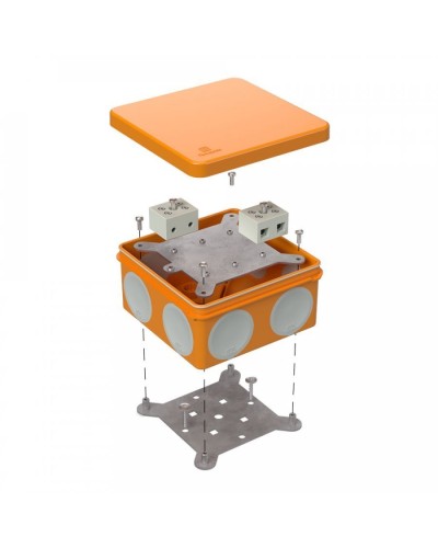 Коробка огнестойкая 60-0300-FR6.0-4 Е15-Е120 100х100х50. Коробка огнестойкая для открытой установки. Промрукав в Майкопе