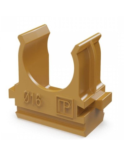 Крепёж-клипса для труб АБС-пластик бук D16 (100 шт) (PR13.0045). Крепление для труб ПВХ. Промрукав в Майкопе