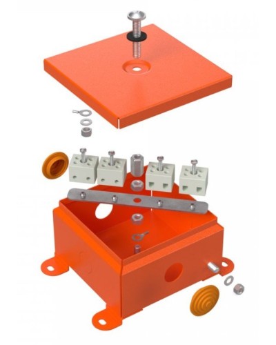 Коробка огнестойкая 110х110х65 (70-0360-FR6.0-8). Коробка огнестойкая для открытой установки. Промрукав в Майкопе